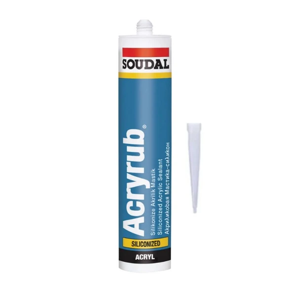 Soudal Silikonize Mastik Yapıştırıcı Siyah Renk 500gr Duşakabin Pencere Derz Su Geçirmez Boyanabilir - 2
