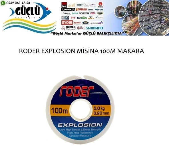 Roder Explosıon Monoflament Misina 100Mt 0,25Mm