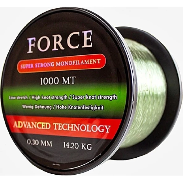 Force Super Strong 1000 Metre Yeşil Monoflament Misina 0,35Mm - Resim 2