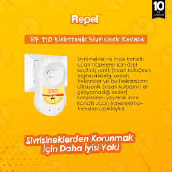 Repel Elektronik Sivrisinek Kovucu RF 110 m2 - 5