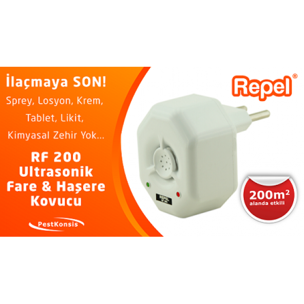 Repel RF 200 Ultrasonik Fare Kovucu ve Haşere Cihazı - 2