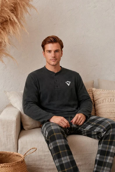 Nisanca Kışlık Erkek Polar Pijama Takımı ürün görseli 1