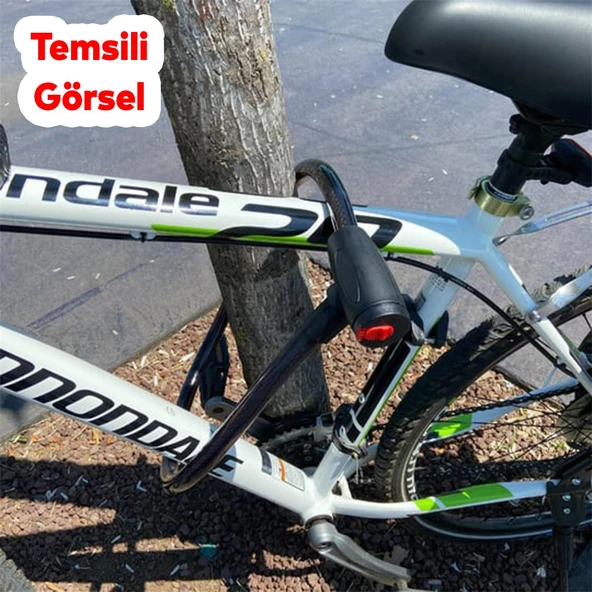 Bisiklet Kilidi 65 cm Çelik Halat Zincir Kilit Çap 10 mm Ø  Hırsız Önleme Güvenlik 1 Adet - 4