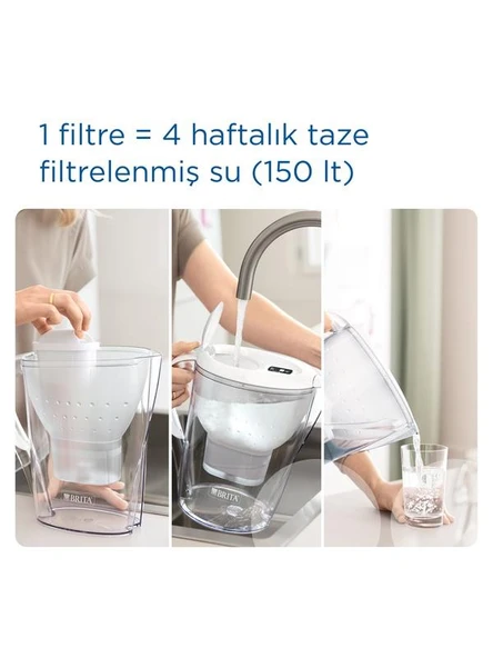 BRITA Marella XL 12x Maxtra Pro All-In-1 Filtreli Su Arıtma Sürahisi – Mavi (3,5L) - 4