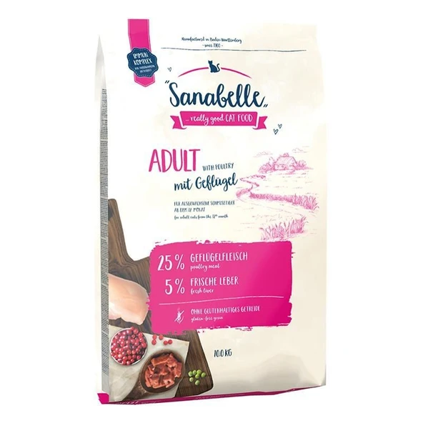 Sanabelle Taze Kümes Hayvanlı Yetişkin Kedi Maması 10 kg