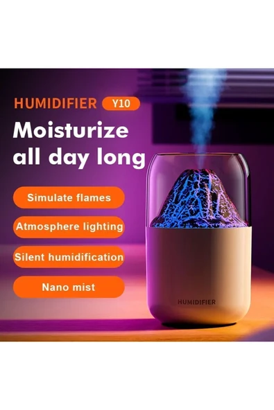 POLYGOLD Ulrasonik Hava - Oda- Araç Nemlendirici Buhar Makinesi Aroma Difüzörü Işıklı - 7