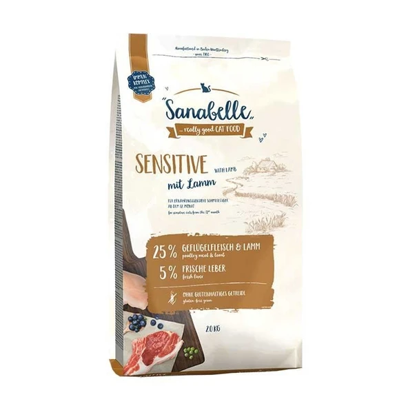 Sanabelle Sensitive Kuzu Etli Yetişkin Kedi Maması 2 kg