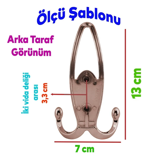 Uzay Askı Antik Bakır Vestiyer Portmanto Dolap Askılık Askılığı Duvar Banyo Mutfak Elbise Askısı - 3