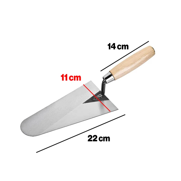 Ahşap Saplı Sıva İnşaat Malası Sıvacı Mala 22 Cm 1.2 mm Kalınlık Rockwell Yay Çeliği Papatya Kaynak - 2