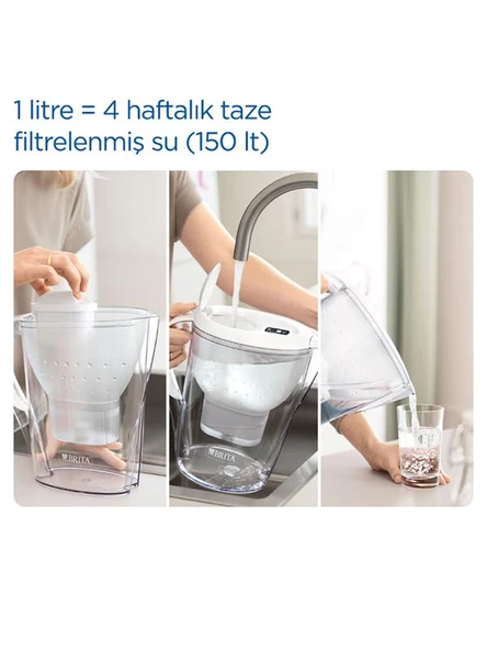 BRITA Marella XL 3x Maxtra Pro All-In-1 Filtreli Su Arıtma Sürahisi – Mavi (3,5 L) - 4