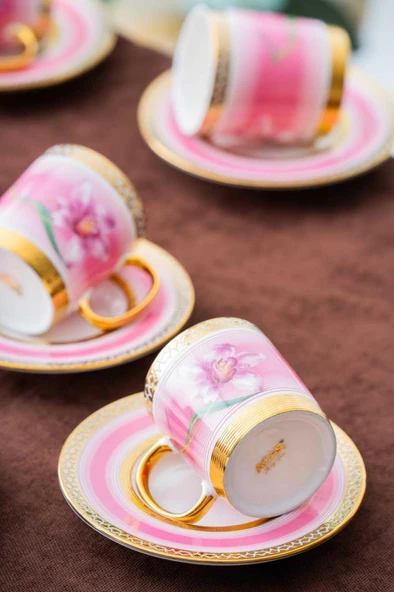 Acar HXF-06920 Tulip 6lı Kahve Fincan Takımı - 5