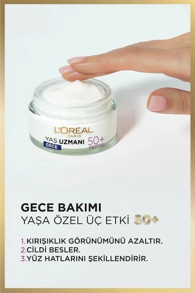 L'Oreal Paris Yaş Uzmanı Kırışıklık Karşıtı Yenileyici Gece Kremi 50 ml - 4