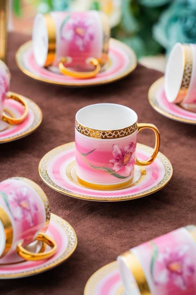 Acar HXF-06920 Tulip 6lı Kahve Fincan Takımı