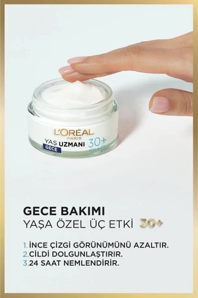 L'Oreal Paris Yaş Uzmanı 30 Kırışıklık Karşıtı Nemlendirici Gece Kremi - 4