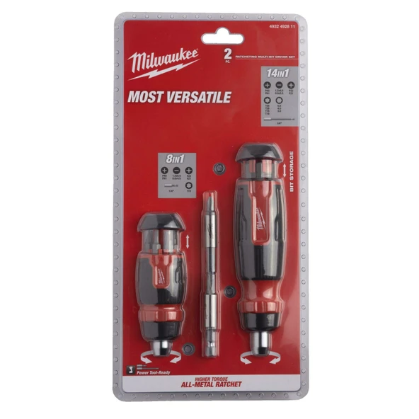 Milwaukee İkili Cırcırlı Tornavida Seti 4932492811 - 2