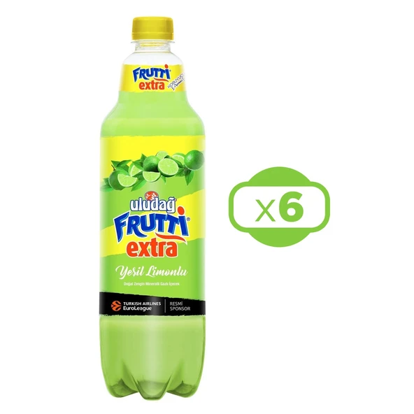 Uludağ Frutti Extra Yeşil Limonlu 1 lt x 6 Adet - 2