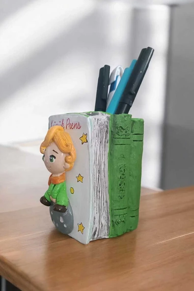 Küçük Prens Kitabı Şeklindeki Kalemlik 10x8 cm - 3