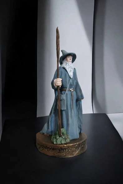 Yüzüklerin Efendisi Gandalf Karakteri Dekoratif Obje El Boyaması 18x9 cm - 4