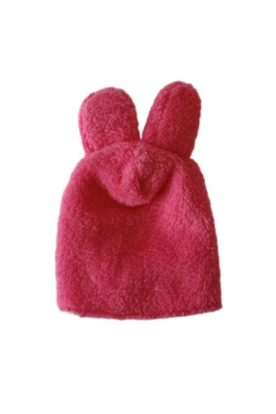 Peluş Tavşan Kulaklı Pembe Kedi Köpek Şapkası Yumuşacık Kedi Köpek Kıyafeti - 6