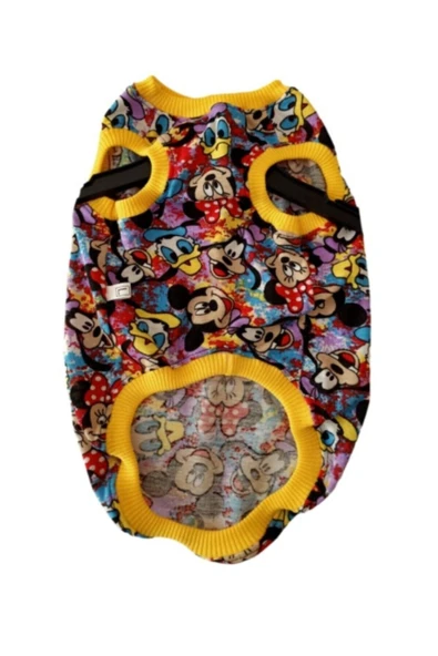 Minnie Mickey Mouse Desenli Renkli Kedi Köpek Kıyafeti Elbisesi Large/l/beden 3