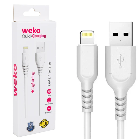 WEKO WK-22019 USB TO LIGHTNING 1 MT ŞARJ KABLOSU KUTULU (NO:5)