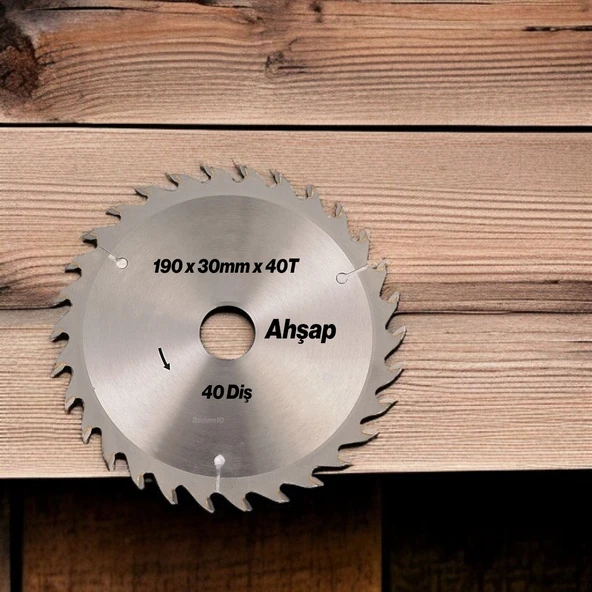 Ahşap MDF Mobilya Tahta Sunta Dolap Kesme Testeresi Metal Elmas Daire Testere Bıçağı 190 mm 40 Diş - 3