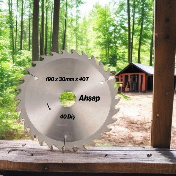 Ahşap MDF Mobilya Tahta Sunta Dolap Kesme Testeresi Metal Elmas Daire Testere Bıçağı 190 mm 40 Diş - 5