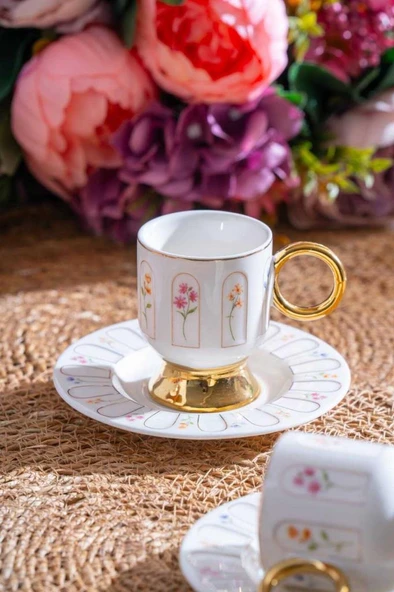 Acar KAI-07516 Aren 6lı Kahve Fincan Takımı