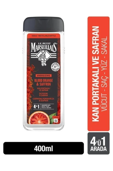 Le Petit Marseillais Lpm Men Kan Portakalı Ve Safran Duş Jeli Ve Şampuan 400ml ürün görseli