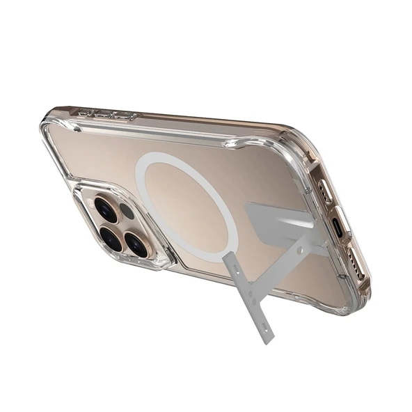 Apple iPhone 16 Pro Max Kılıf M-safe Şarj Özellikli Zore T-Max Standlı Kapak - 4