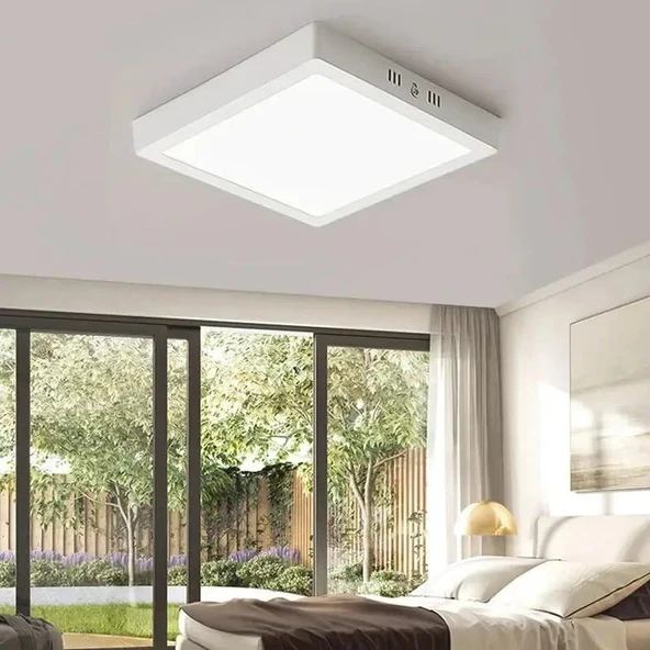 30 Watt Beyaz Işık, Çok Kaliteli Sıva Üstü Metal Kasa Tavan Armatürü, 3200 Lümen 6400 Kelvin Armatür - Resim 2