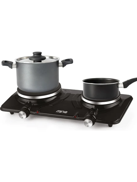 Mina 1500+1000W İkili Elektrikli Set Üstü Ocak Çiftli Hotplate Ocak - 2