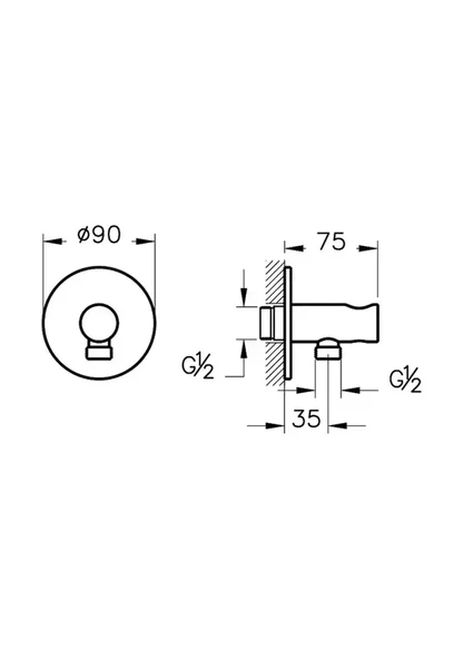 VitrA Ankastre El Duşu Çıkışı A4262523 Altın - 2
