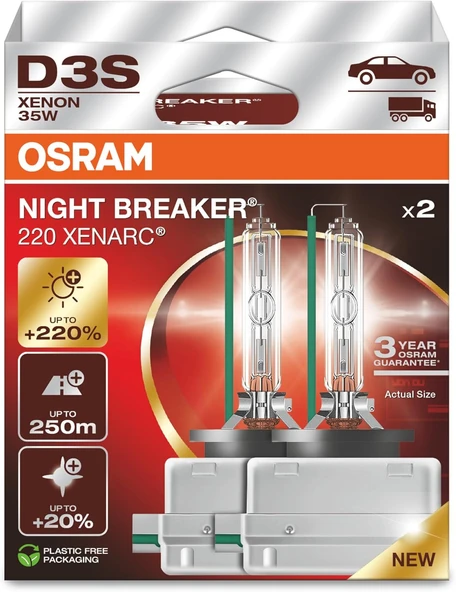 Osram D3s Night Breaker 220 Xenon 2 Adet