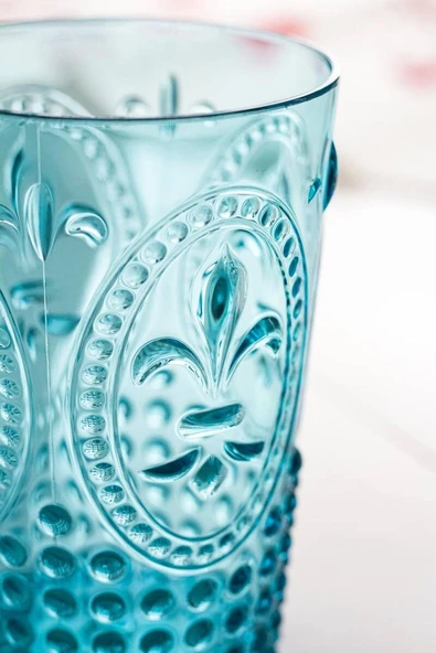 Akrilik Aquamarin 6lı Kısa Bardak & Su Meşrubat Kahve Yanı Bardağı 400 ml ( Cam Değildir ) - 3