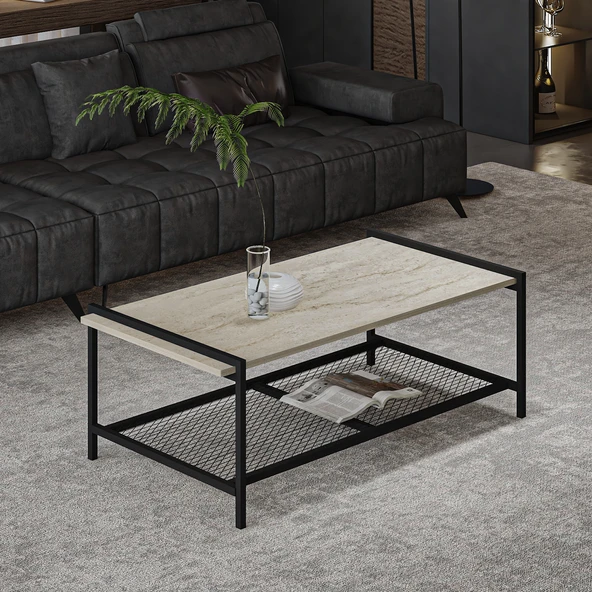 Lara Orta Sehpa Traverten - 3