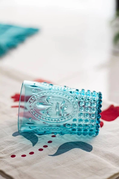 Akrilik Aquamarin 6lı Kısa Bardak & Su Meşrubat Kahve Yanı Bardağı 400 ml ( Cam Değildir ) - 2