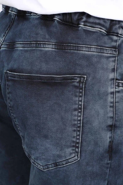 Erkek Lacivert Belden İpli Jogger Pantolon - 5