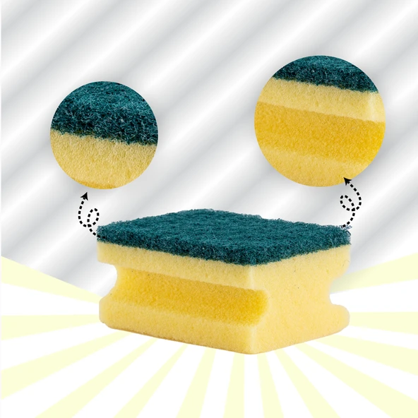 Everklean Oluklu Ekonomik Tırnak Korumalı Bulaşık Süngeri 15'li - 3