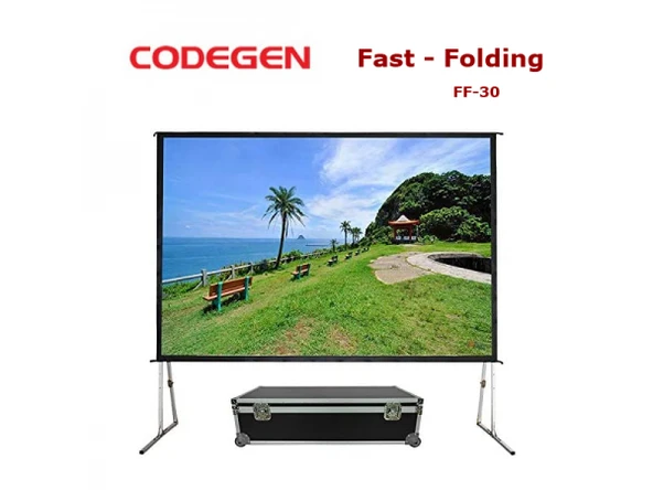 CODEGEN FF-30 Fast Folding Projeksiyon Perdesi 300x225cm