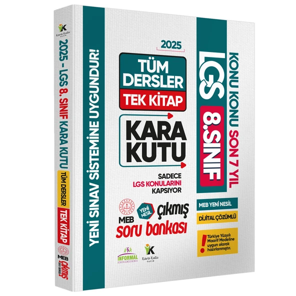 2025 LGS 8.Sınıf MEB Çıkmış Soru Bankası Konu Konu TÜM DERSLER TEK KİTAP Son 7 Yıl Video/PDF Çözümlü