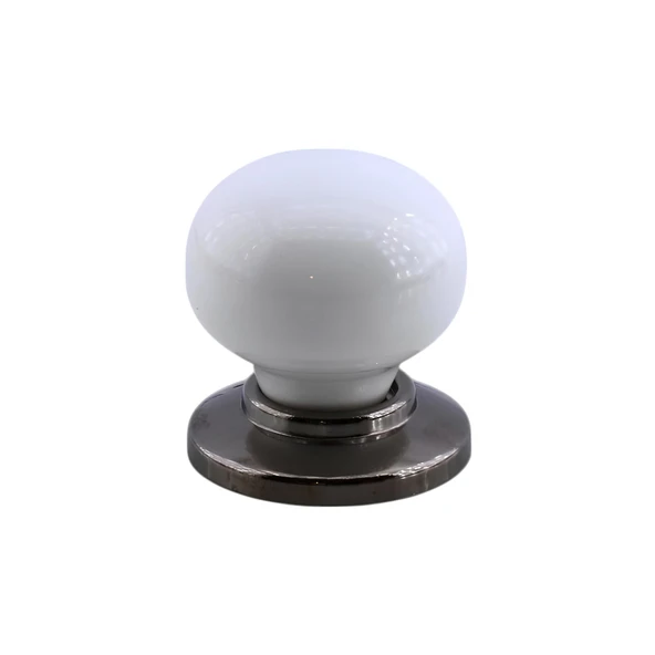 Tere Porselen Füme Beyaz Düğme Mobilya Mutfak Çekmece Dolap Dolabı Kulpu Kulbu Kulpları - Resim 4