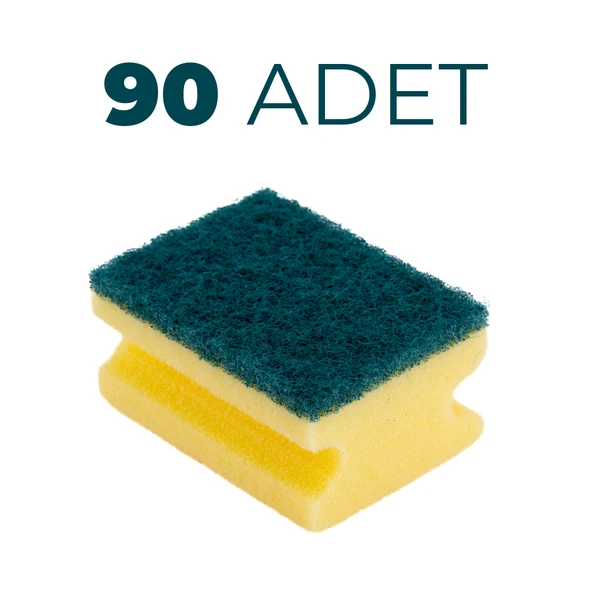 Everklean Oluklu Ekonomik Tırnak Korumalı Bulaşık Süngeri 90'lı