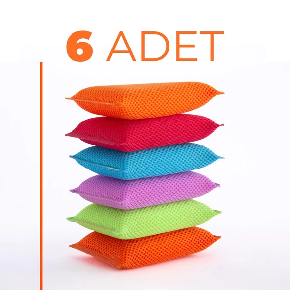 Petek Dokulu Bulaşık Süngeri Sihirli Pratik Sünger - 6 Adet