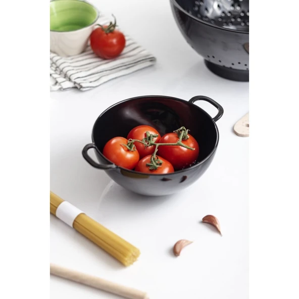 Akrilik Siyah Mini Pirinç Süzgeçi & Bakliyat Süzgeçi (3 SU BARDAĞI ÖLÇÜLÜ) - 2