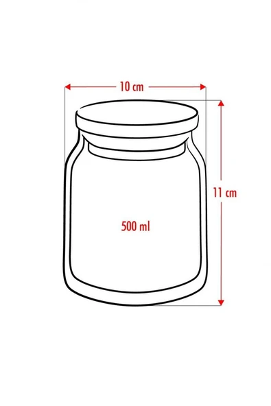 6 Lı Set Bambu Kapaklı Cam Kavanoz & Baharat Takımı & Baharatlık 500 ML ( Vakum Kapak ) - 5