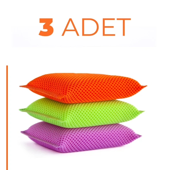 Petek Dokulu Bulaşık Süngeri Sihirli Pratik Sünger - 3 Adet