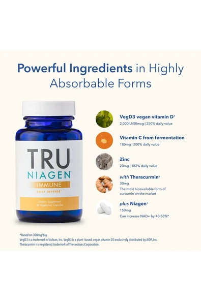 TRU NIAGEN  300 mg 30 Tablet Nikotinamid Ribosid - 3