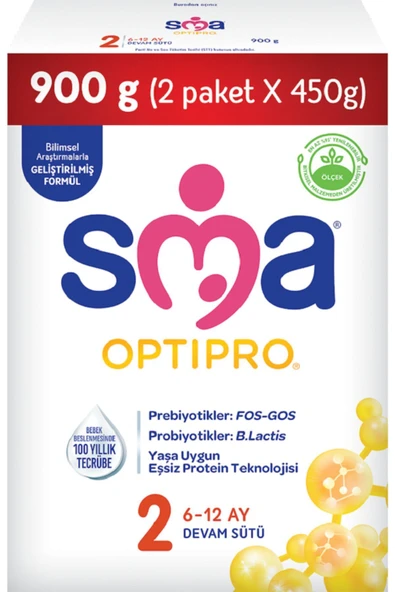 SMA Optipro 2 Probiyotik Bebek Sütü 900 gr