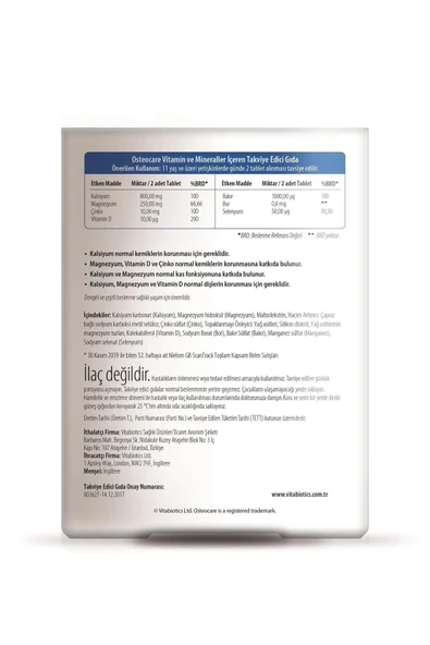 Osteocare  Vitamini Kalsiyum Magnezyum Ve D Vitamini Içeren 3'lü Avantaj Paketi - 2